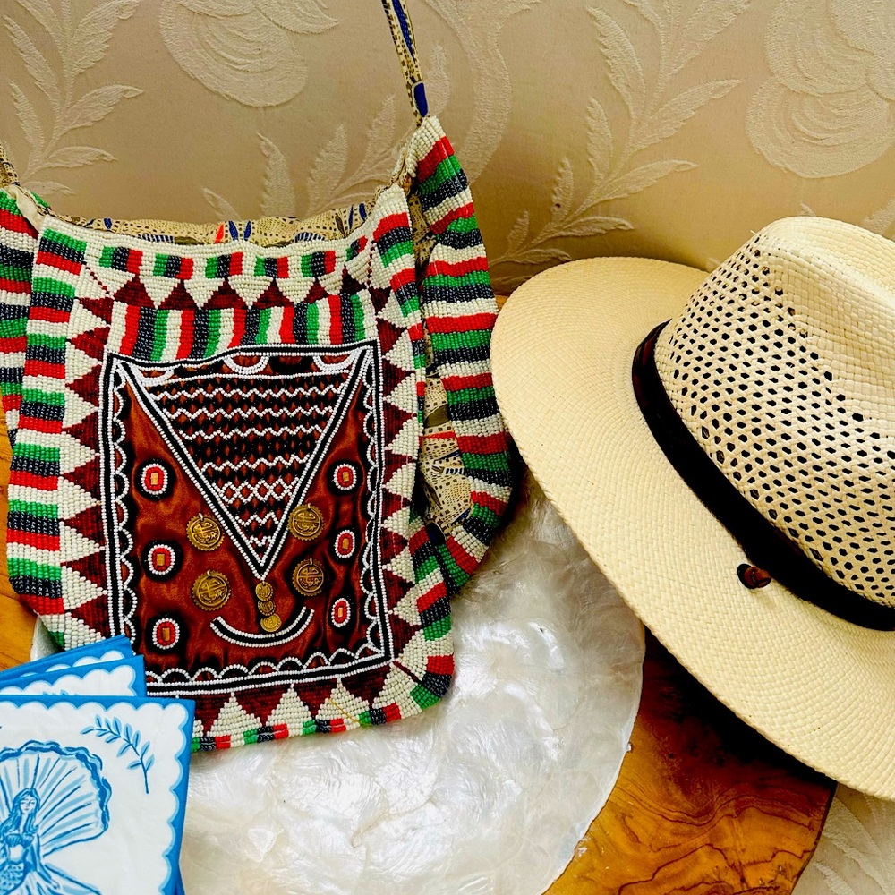 Anthropologie  Pia PAURO Shoulder Bag-collector beaded🐚